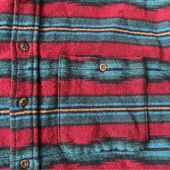 Vintage Pendleton lobo aztec southwestern western wool button front shirt large - Picture 2 of 9